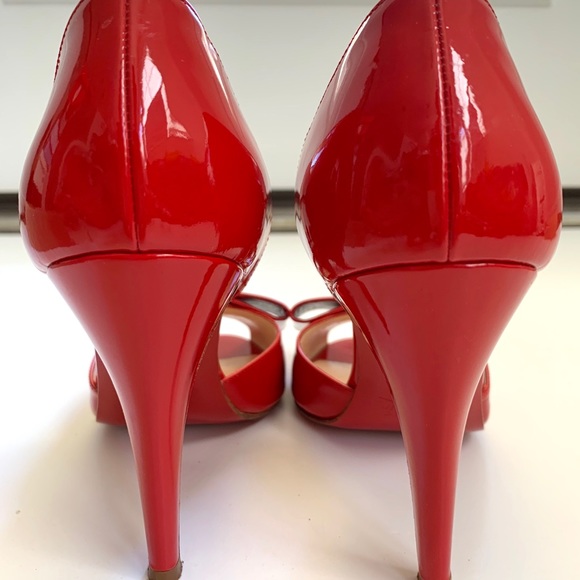 Christian Louboutin Red Patent Leather Heels - Picture 5 of 10